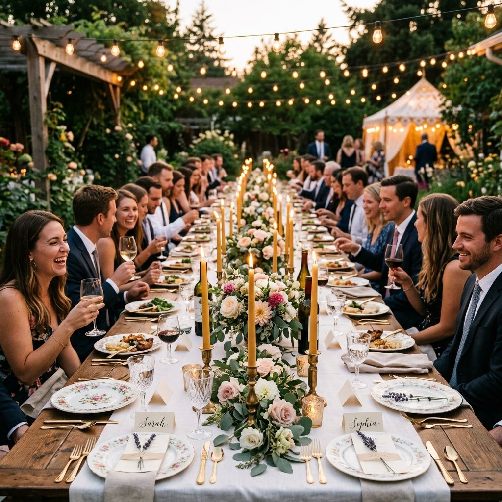 32 Backyard Wedding Celebration Ideas Every Couple Needs to See Right Now 18 Backyard Wedding Table Setting Ideas