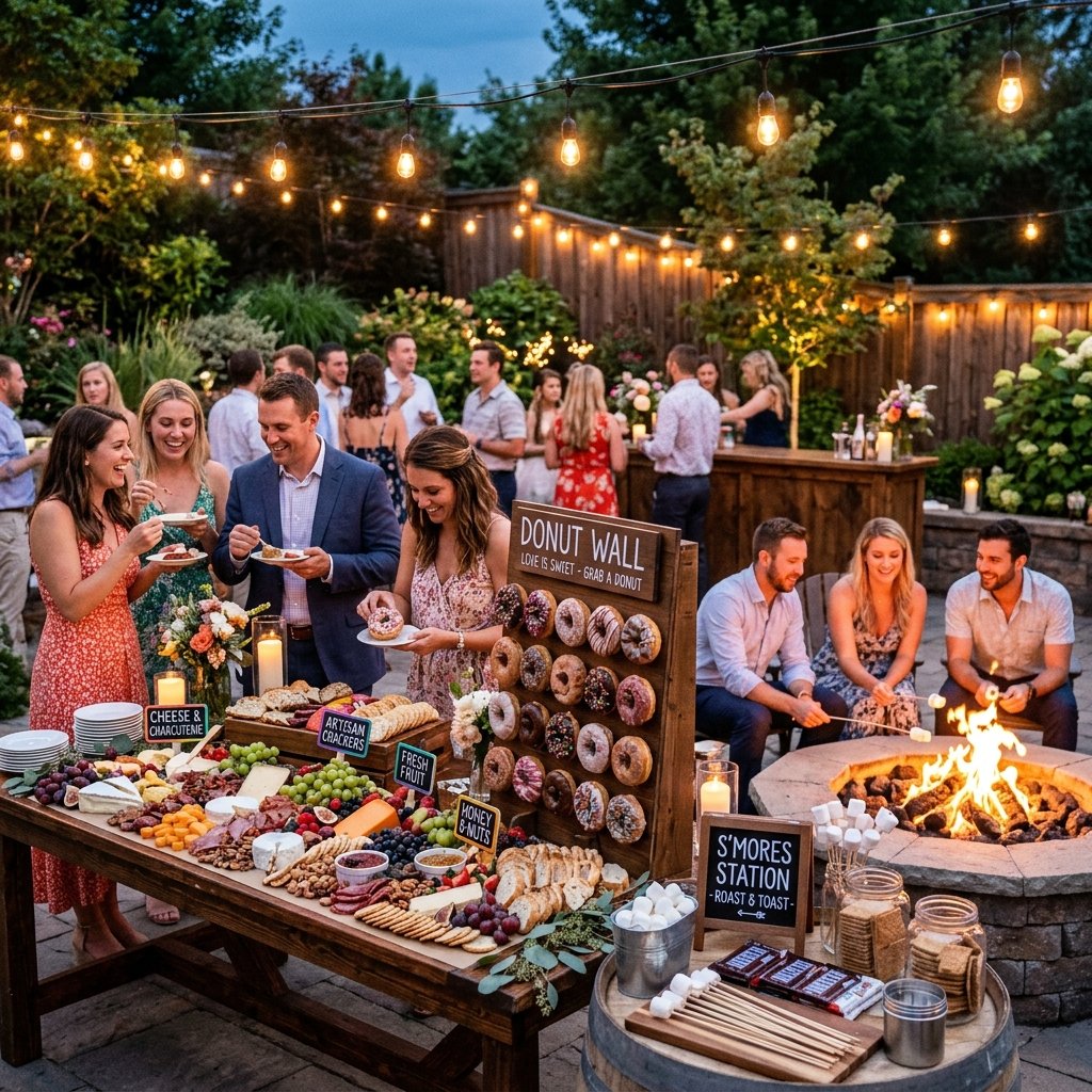 32 Backyard Wedding Celebration Ideas Every Couple Needs to See Right Now 26 Backyard Wedding Food Station Ideas