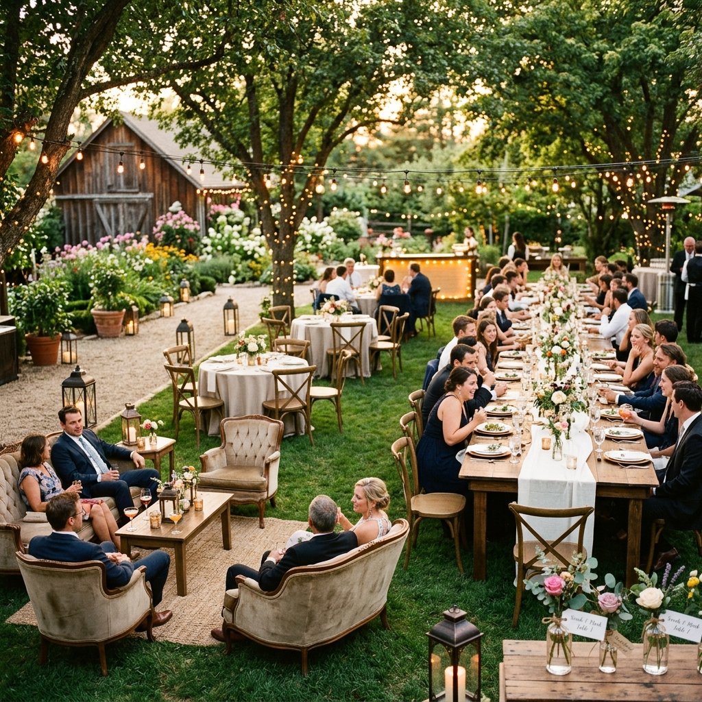 32 Backyard Wedding Celebration Ideas Every Couple Needs to See Right Now 28 Backyard Wedding Guest Seating Ideas