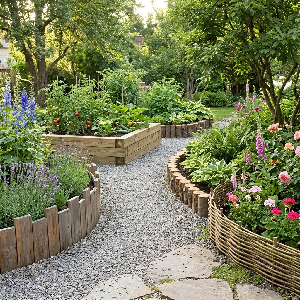 Wood Garden Border Edging Ideas