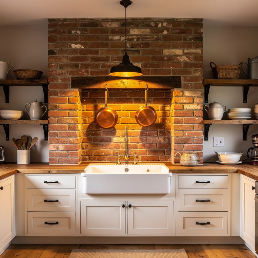 Exposed Brick Kitchen Wall Ideas