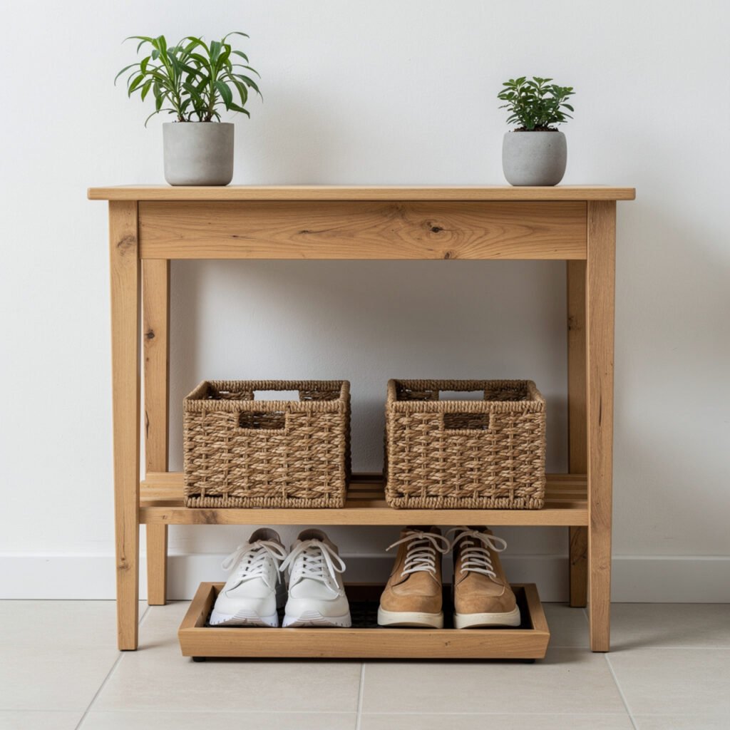 Console Table with Shoe Storage Ideas