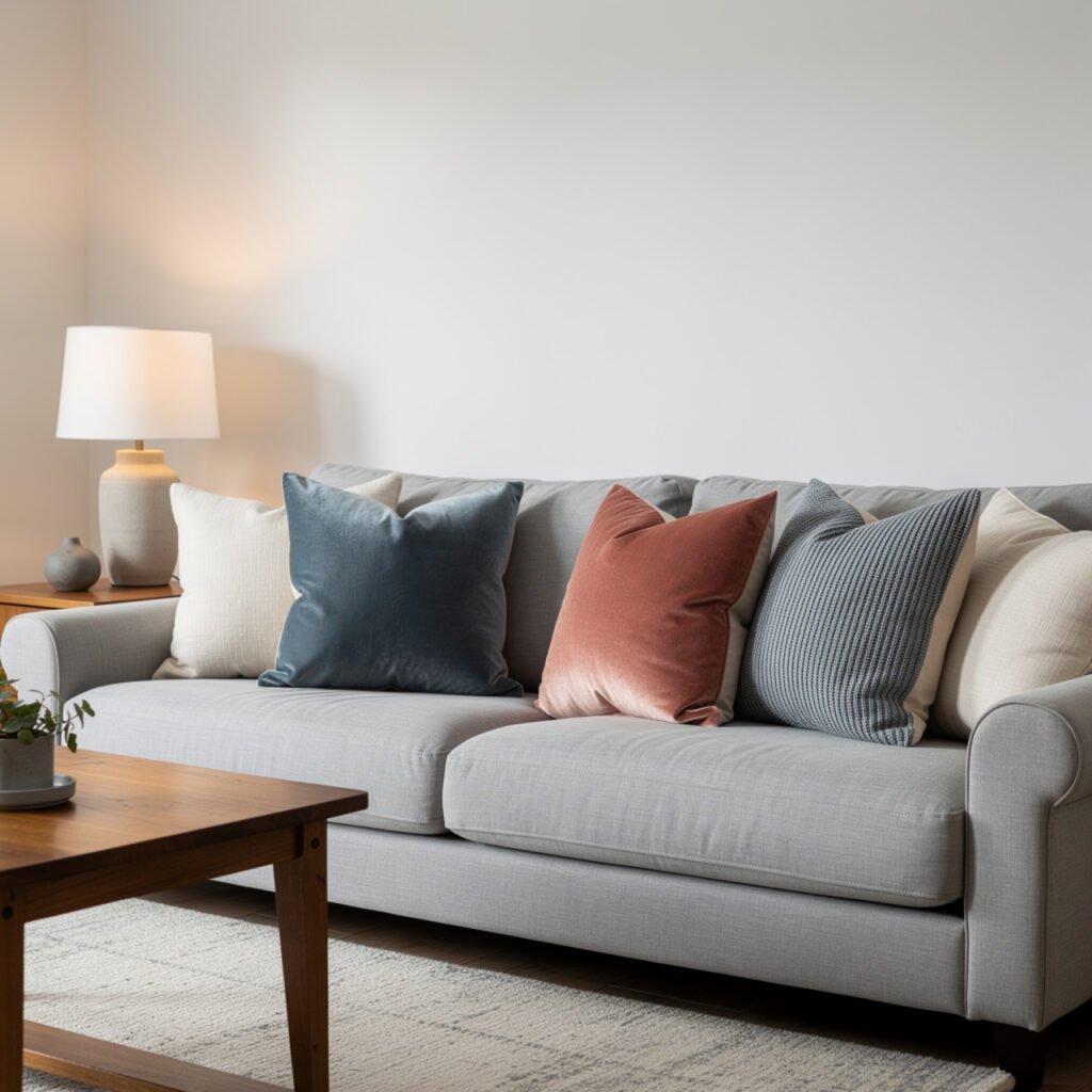 Slate Blue Farmhouse Throw Pillow Ideas