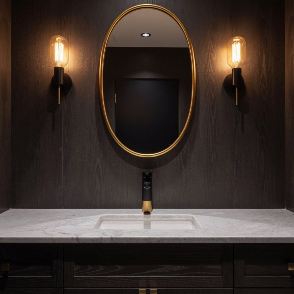 25 Black Bathroom Decor Ideas for Every Budget and Every Style 6 Black and Gold Bathroom Decor Ideas
