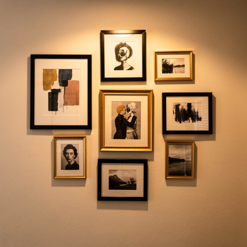 27 Black and Gold Gallery Wall Ideas That Turn Blank Walls Into Pure Art 25 Printable Black and Gold Gallery Wall Art Ideas