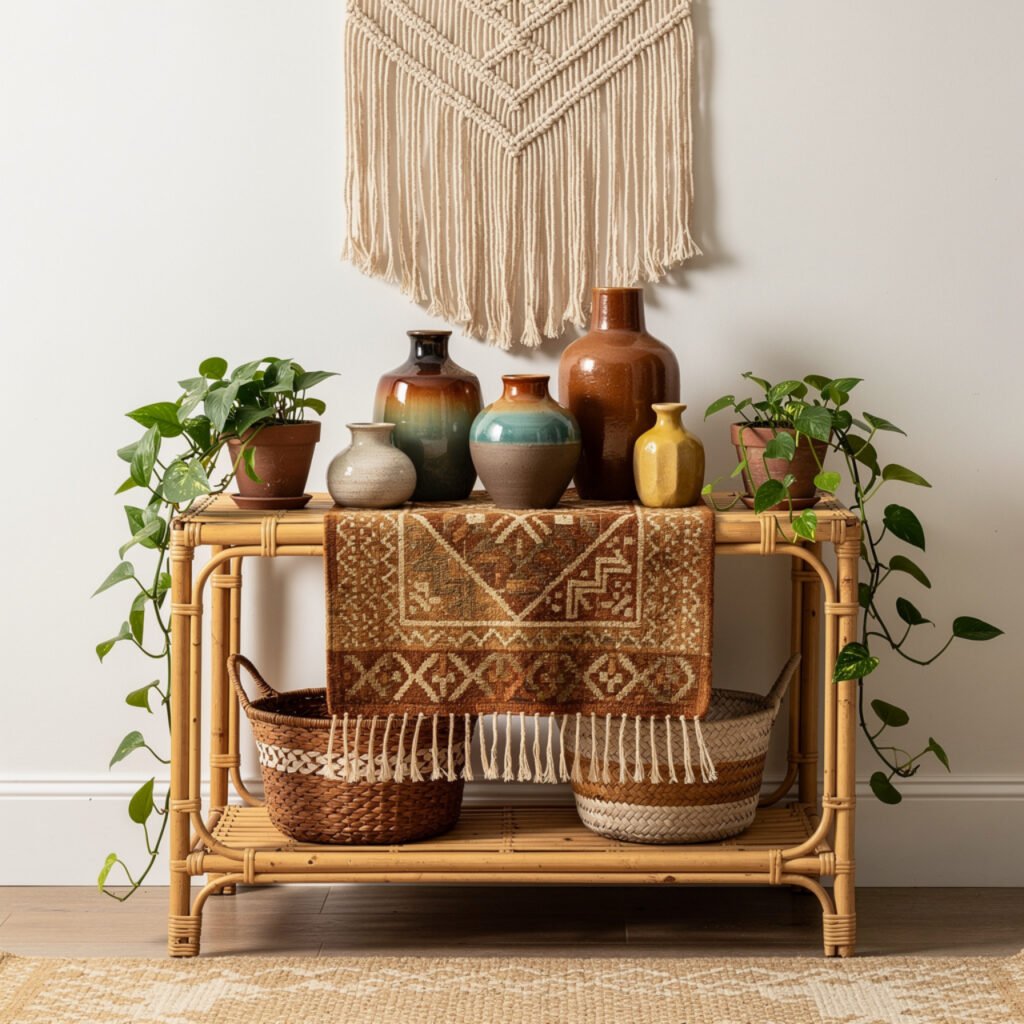 Bohemian Entryway Console Table Ideas