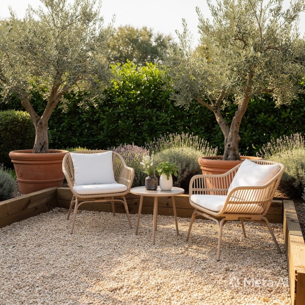 Gravel Yard Seating Area Ideas