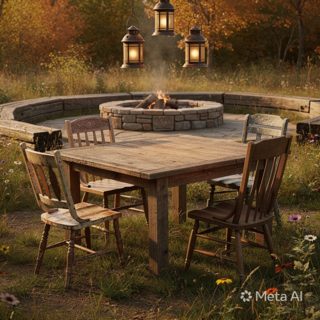 Rustic Outdoor Sitting Area Ideas