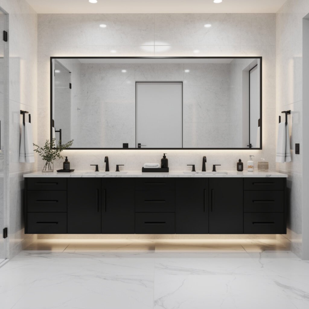 25 Black Bathroom Decor Ideas for Every Budget and Every Style 26 Black Master Bathroom Decor Ideas