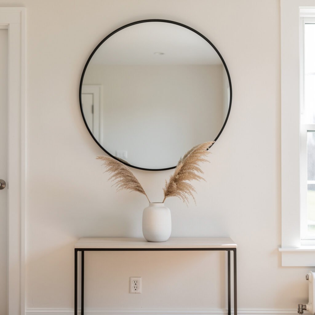 Round Mirror for Entryway Ideas