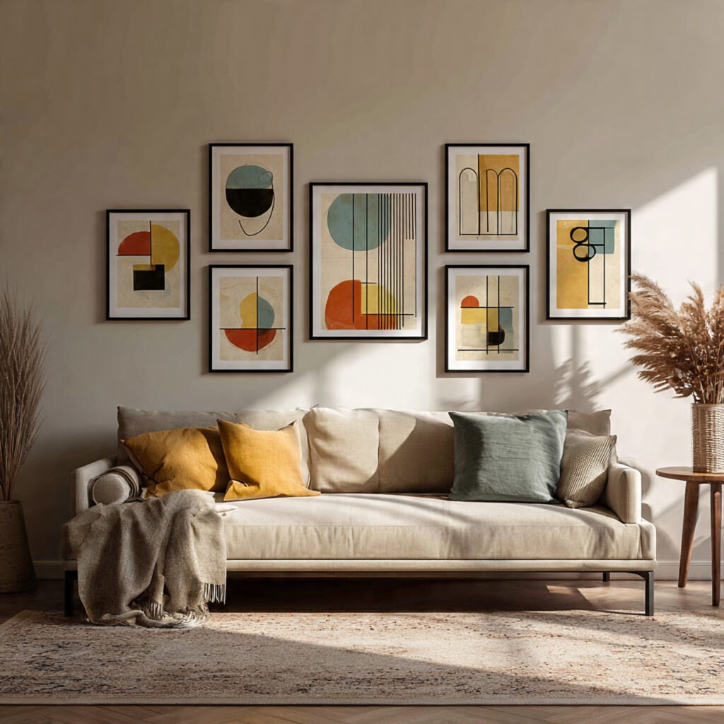 Abstract Art Above Sofa Ideas
