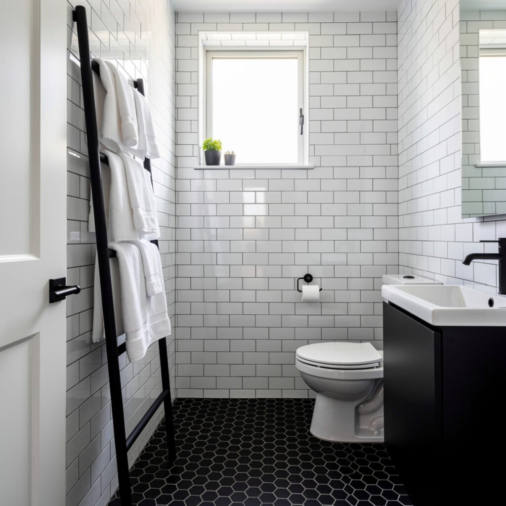25 Black Bathroom Decor Ideas for Every Budget and Every Style 3 Black and White Bathroom Decor Ideas