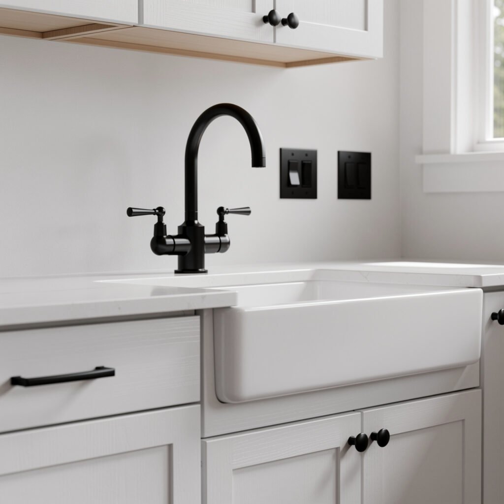 Black Hardware Kitchen Accent Ideas