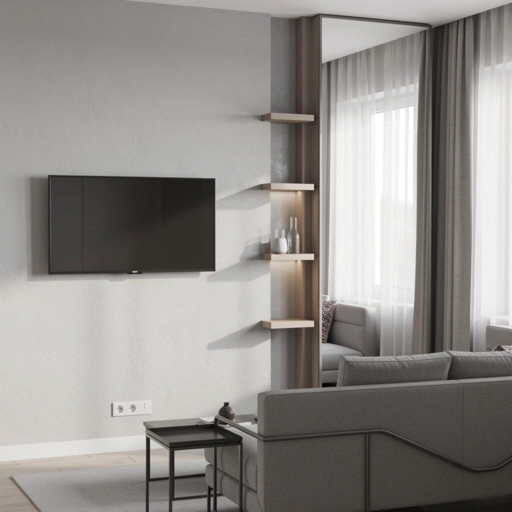 Small Living Room TV Wall Idea