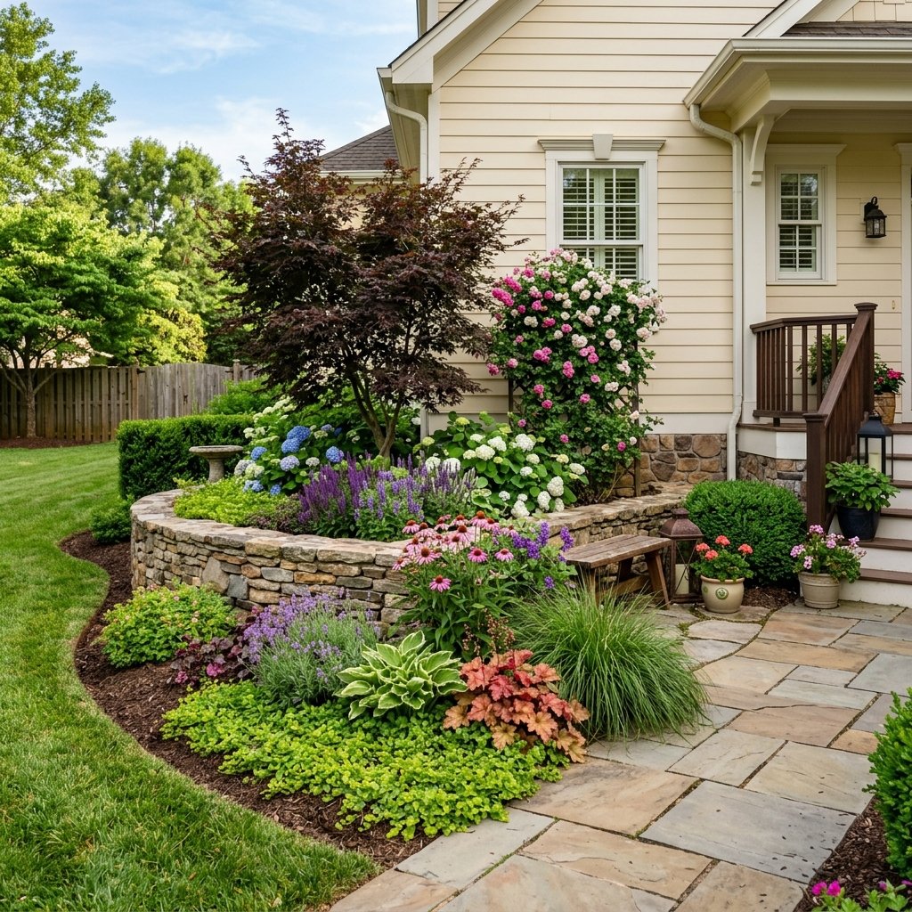 corner landscaping