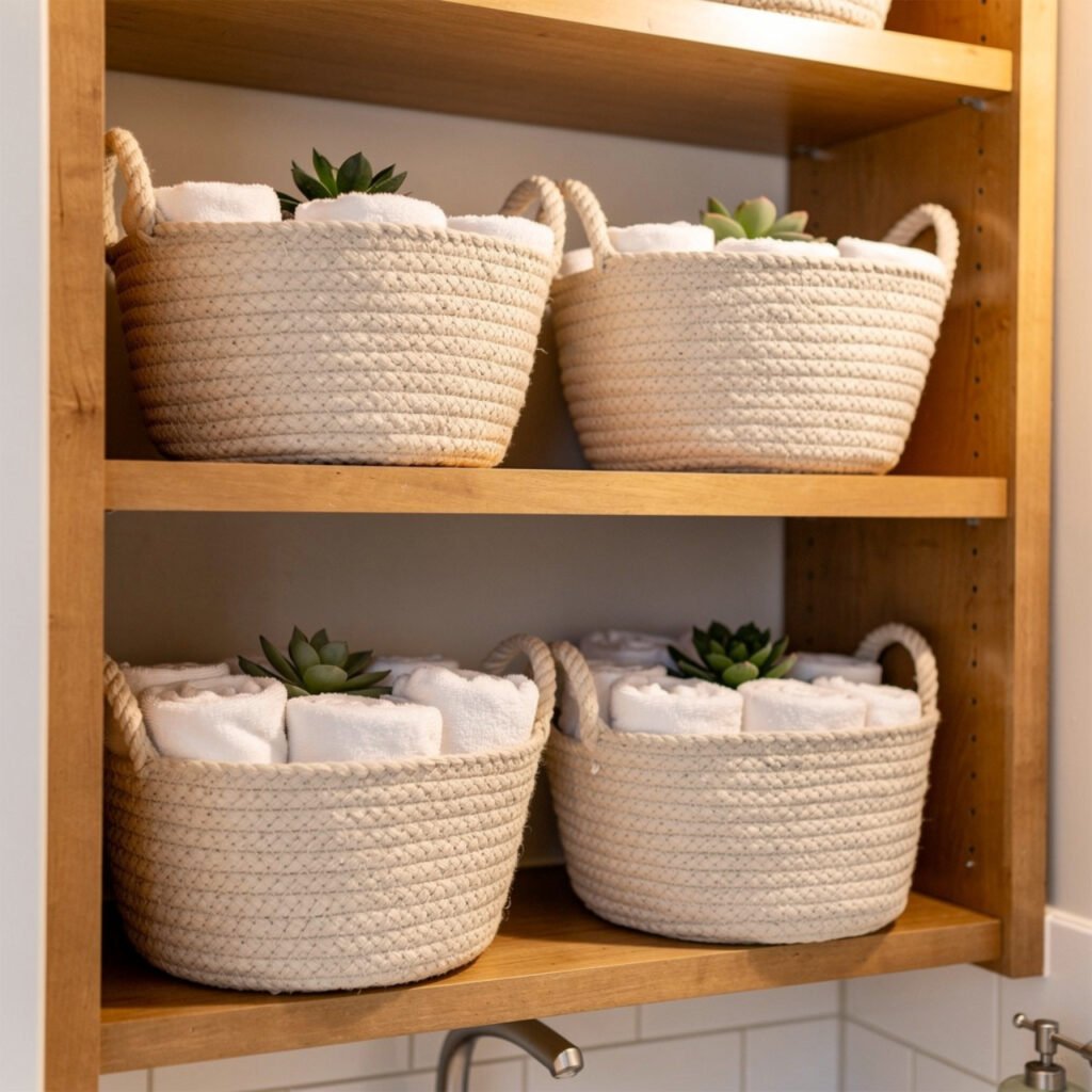 Cotton Rope Basket Storage Ideas