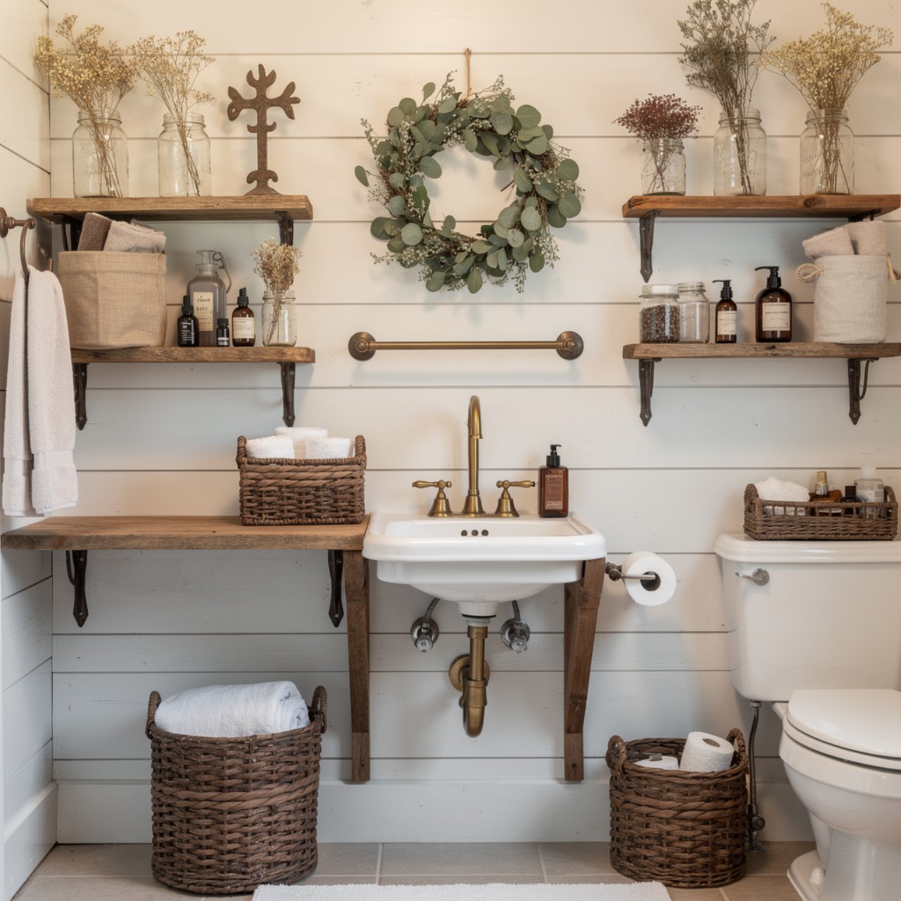 diy farmhouse bathroom decor