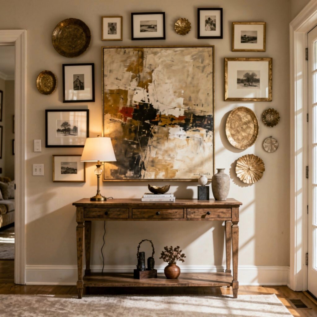 Console Table with Artwork Ideas