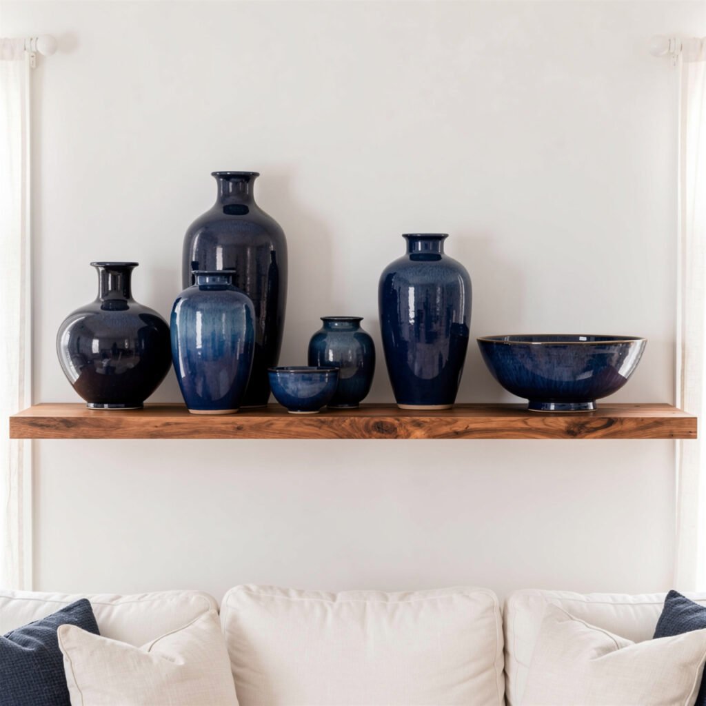 Cobalt Blue Farmhouse Pottery and Vase Ideas