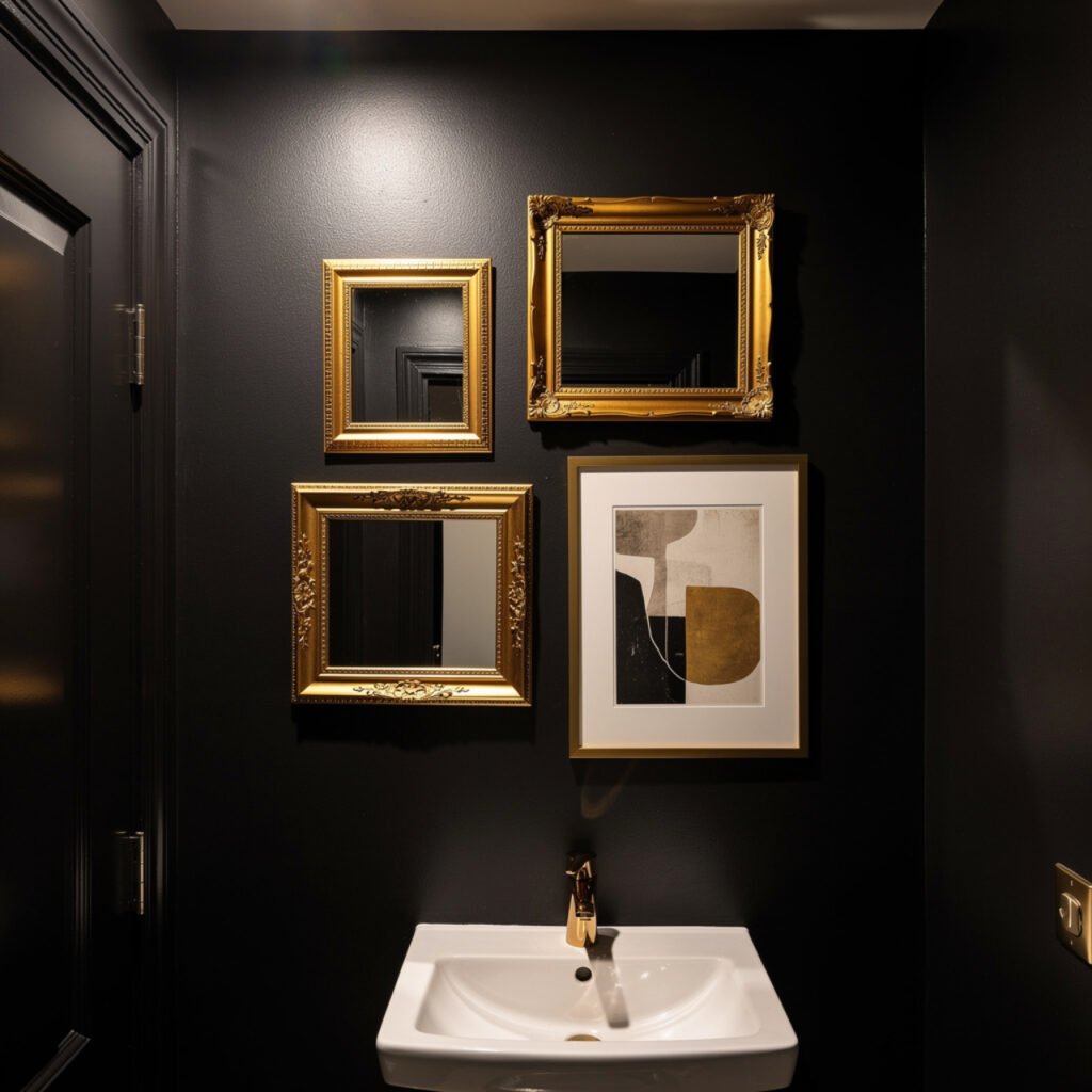 27 Black and Gold Gallery Wall Ideas That Turn Blank Walls Into Pure Art 28 Glam Black and Gold Gallery Wall Ideas for Small Walls