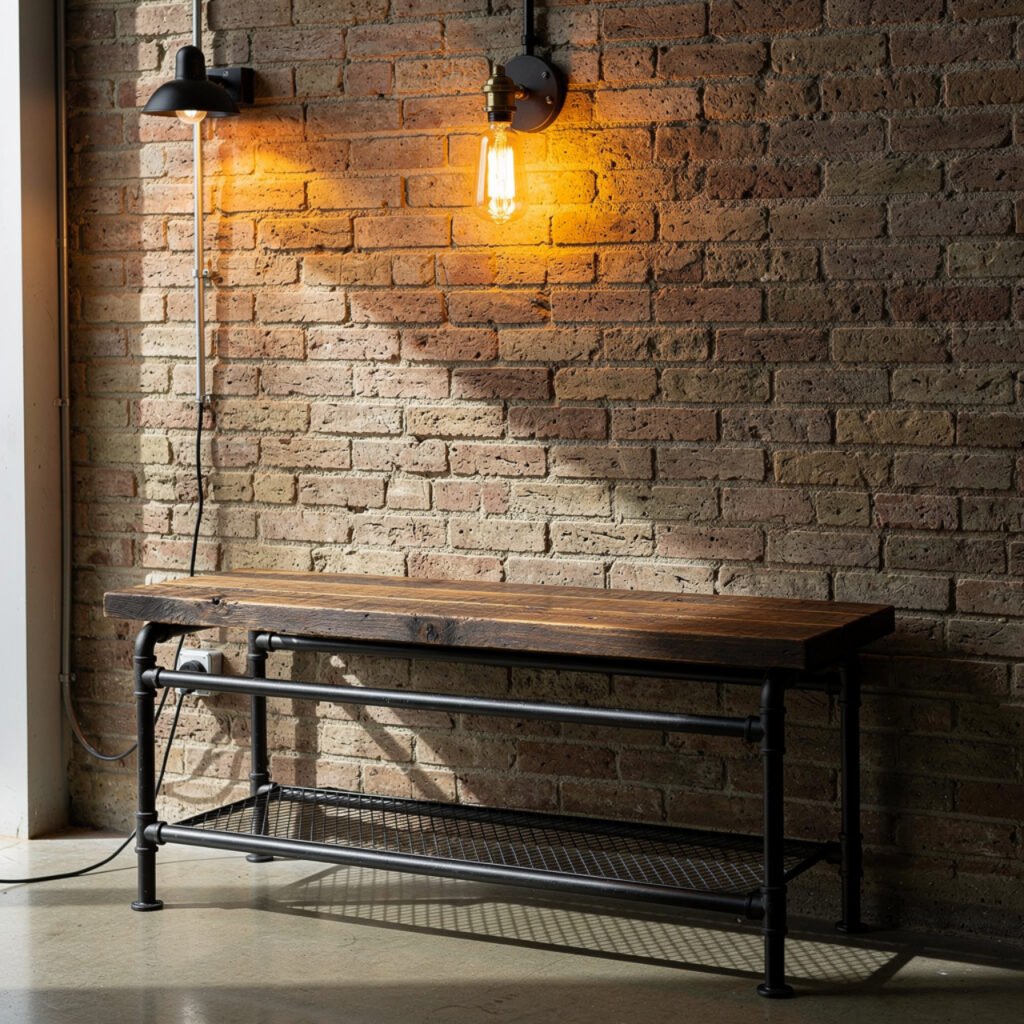 Industrial Entryway Bench Ideas