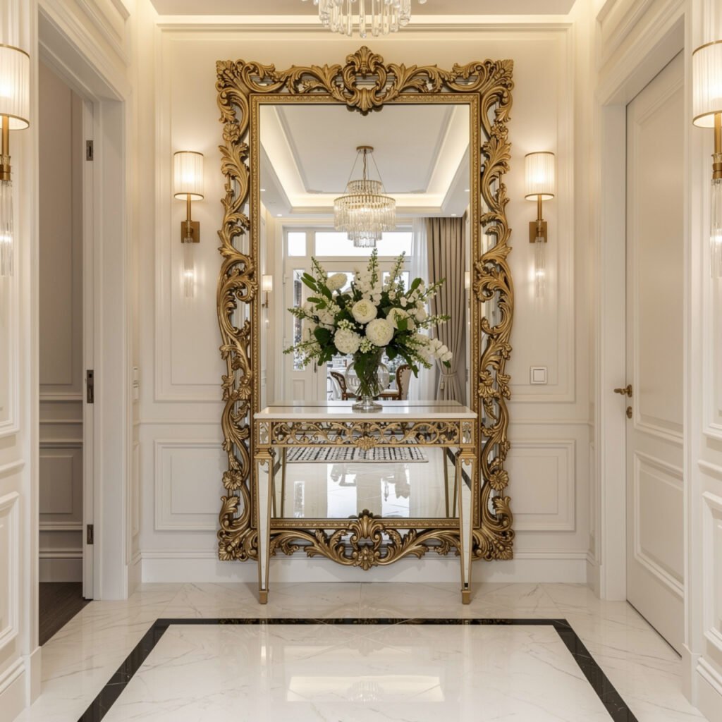 Gold Framed Entryway Mirrors Ideas