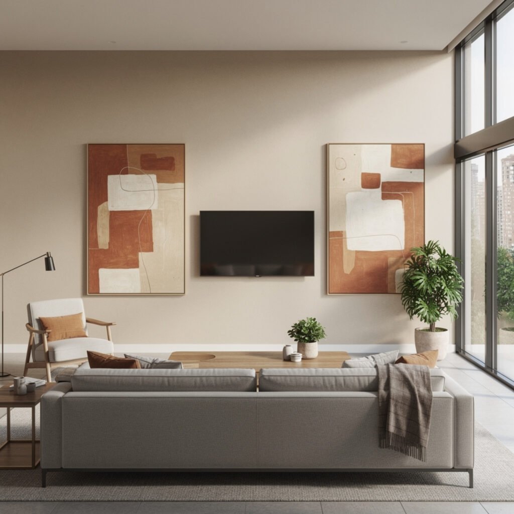 Wall Art Around TV Idea