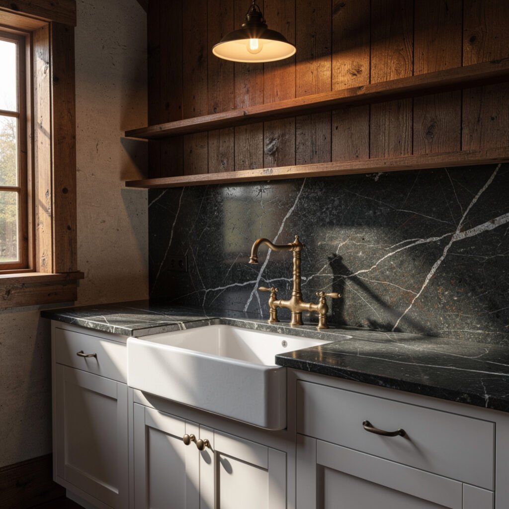 Stone Countertop Farmhouse Kitchen Ideas