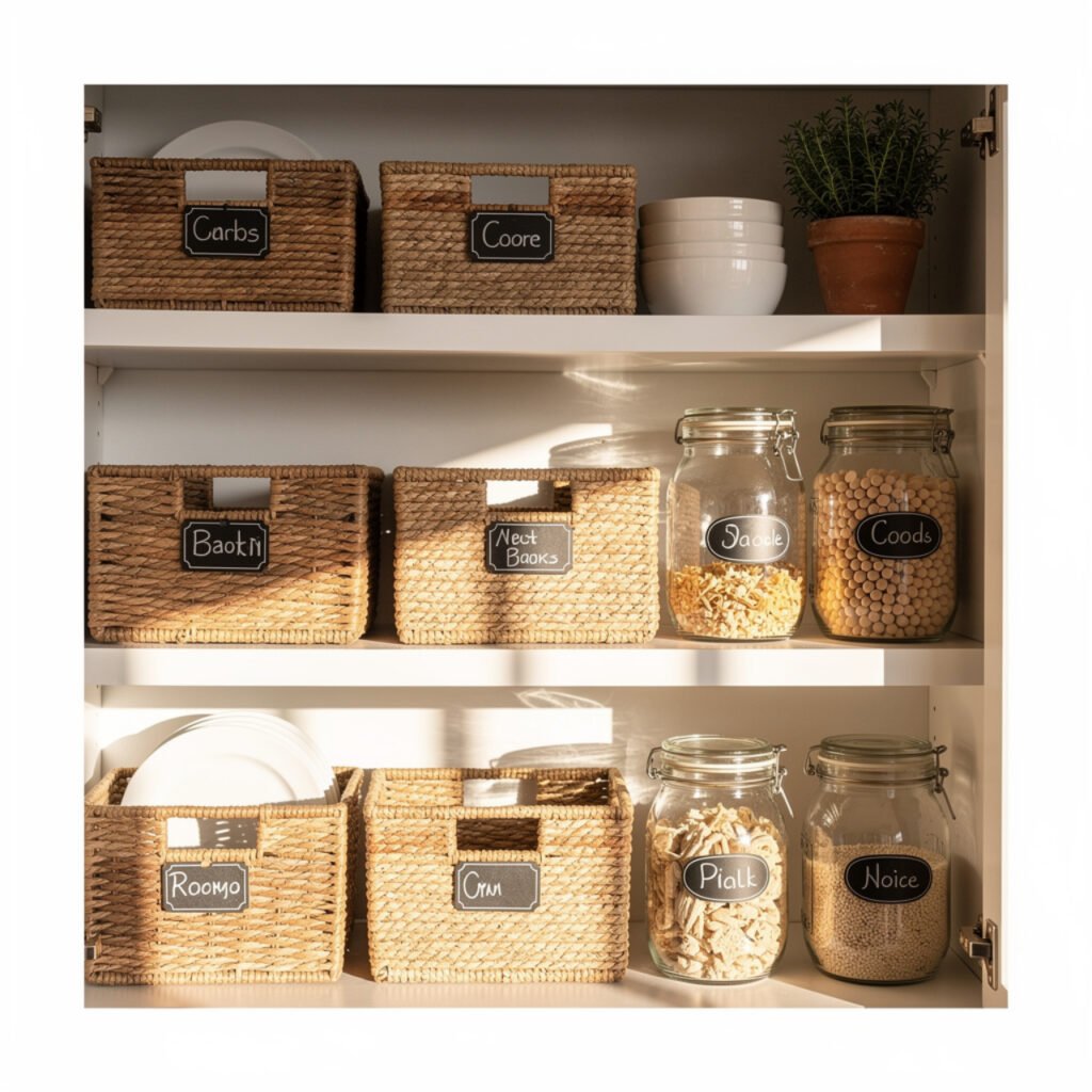 Wicker Basket Kitchen Storage Ideas