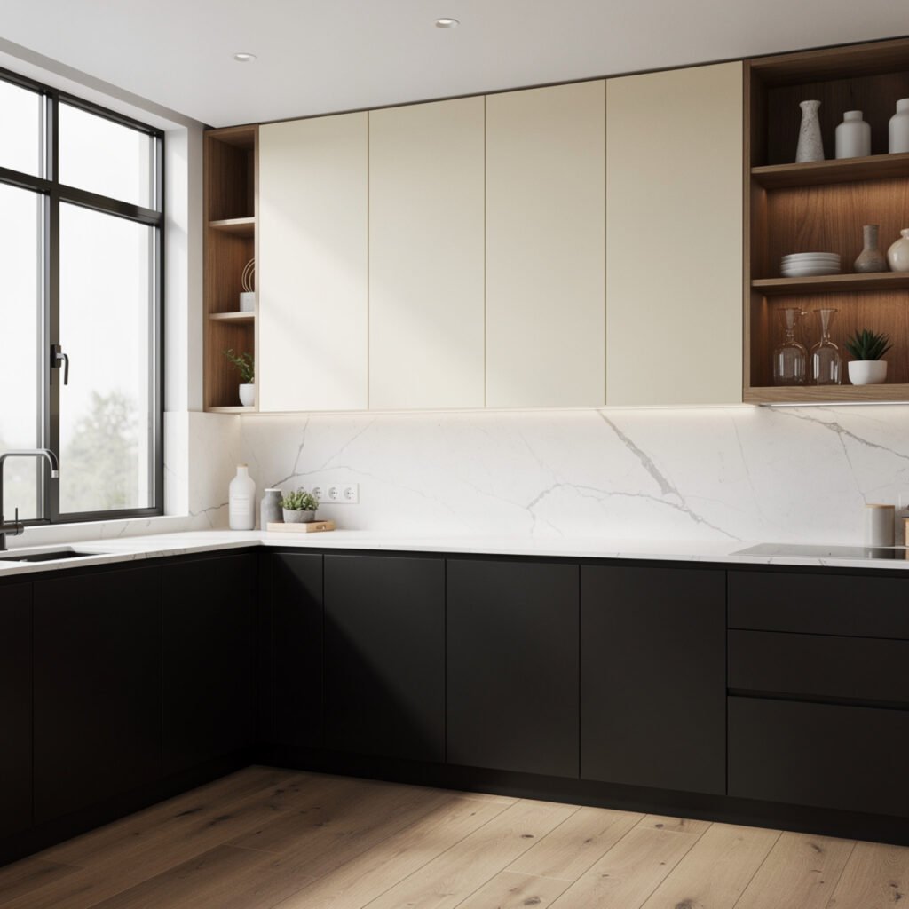 Black Two-Tone Kitchen Ideas