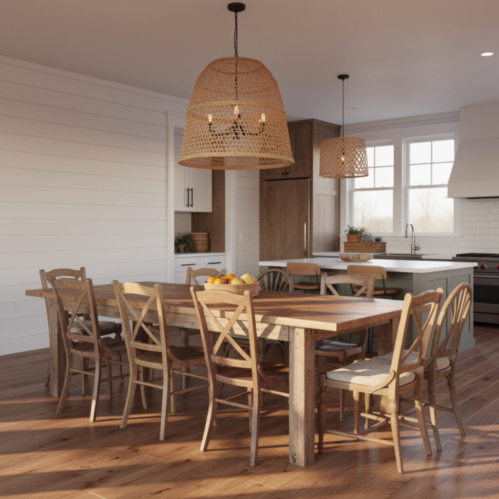 Farmhouse Kitchen with Dining Space Ideas