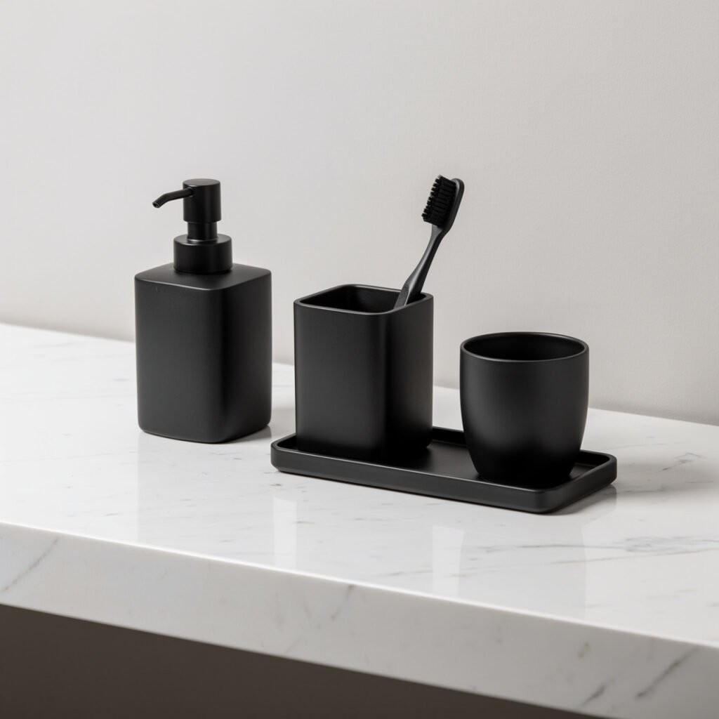 25 Black Bathroom Decor Ideas for Every Budget and Every Style 10 Black Bathroom Accessories Ideas