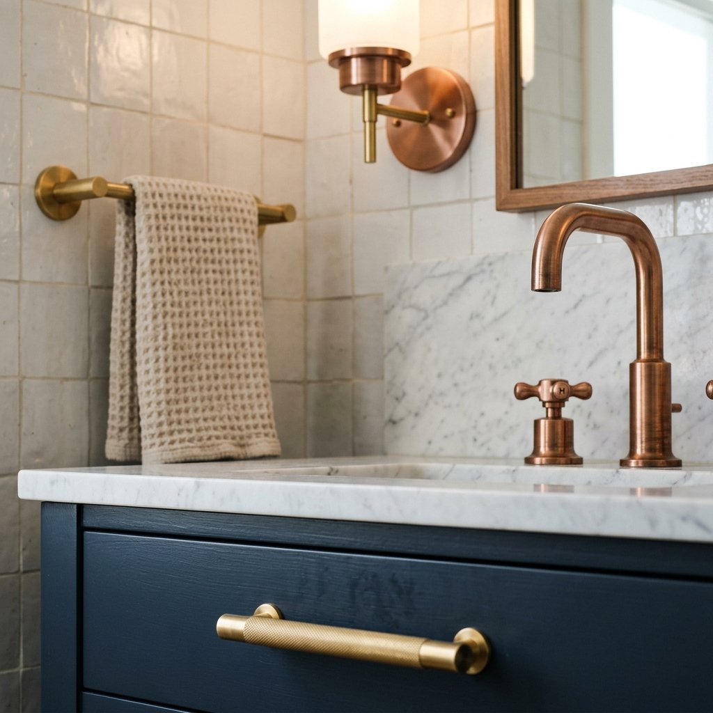 Copper and Brass Hardware Upgrade Idea