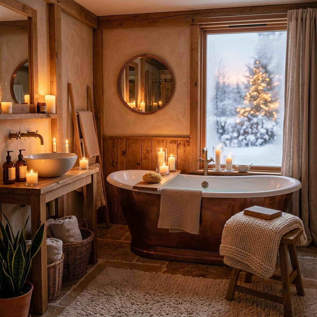 Hygge-Inspired Bathroom Ambiance