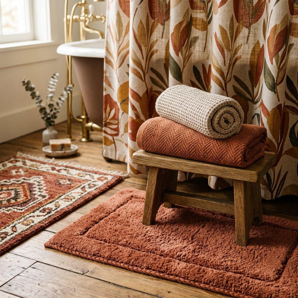 Fall Bathroom Textile Ideas
