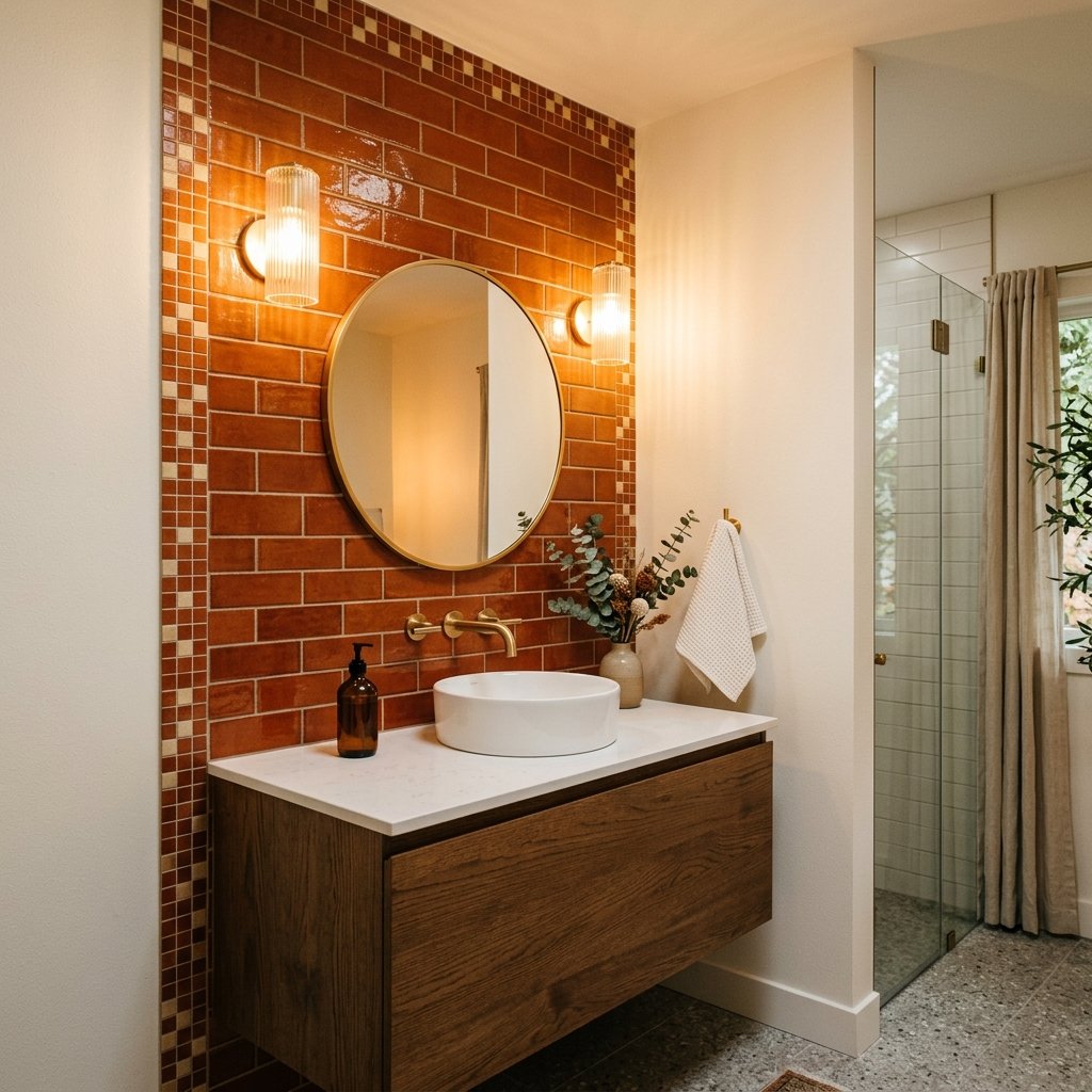 Burnt Orange Tile Features