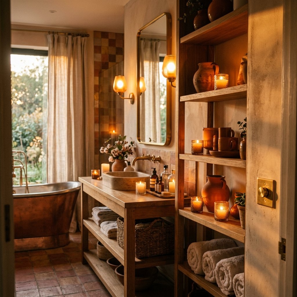 Warm Lighting for Fall Bathrooms Ideas