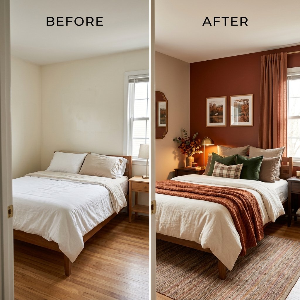 27 Cozy Fall Bedroom Ideas: Easy Ways to Add Warmth & Ambiance 22 Wall Color Transformation Ideas