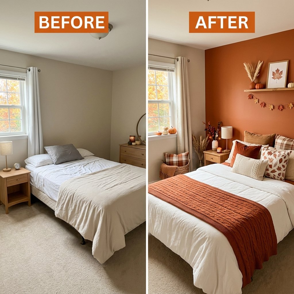 31 Fall Themed Bedroom: Transform Your Space Into a Cozy Autumn Sanctuary 21 Budget-Friendly Transformation Ideas