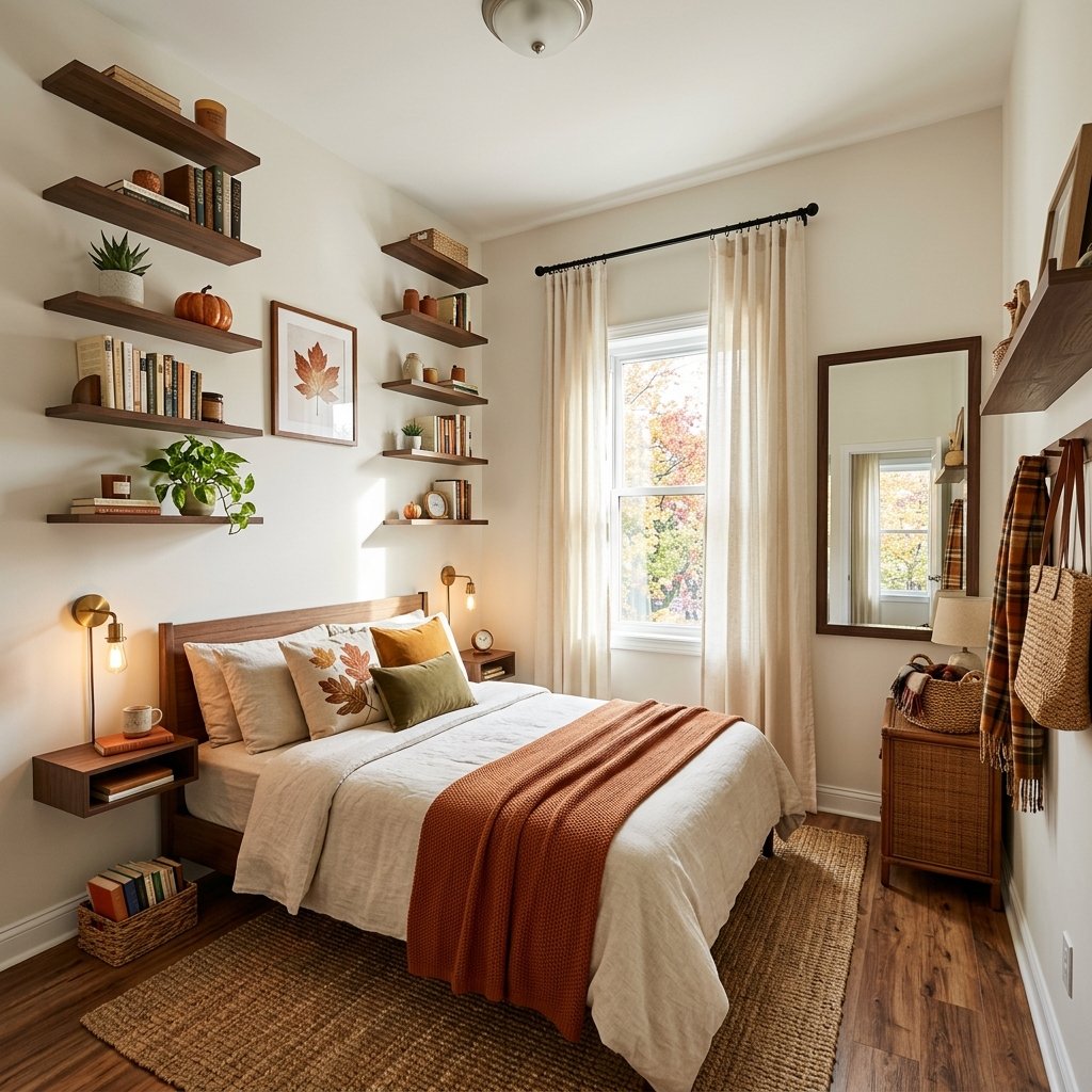31 Fall Themed Bedroom: Transform Your Space Into a Cozy Autumn Sanctuary 29 Small Space Fall themed bedroom Ideas