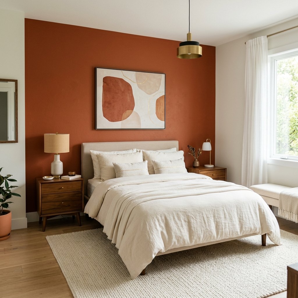 Burnt Orange Accent Wall