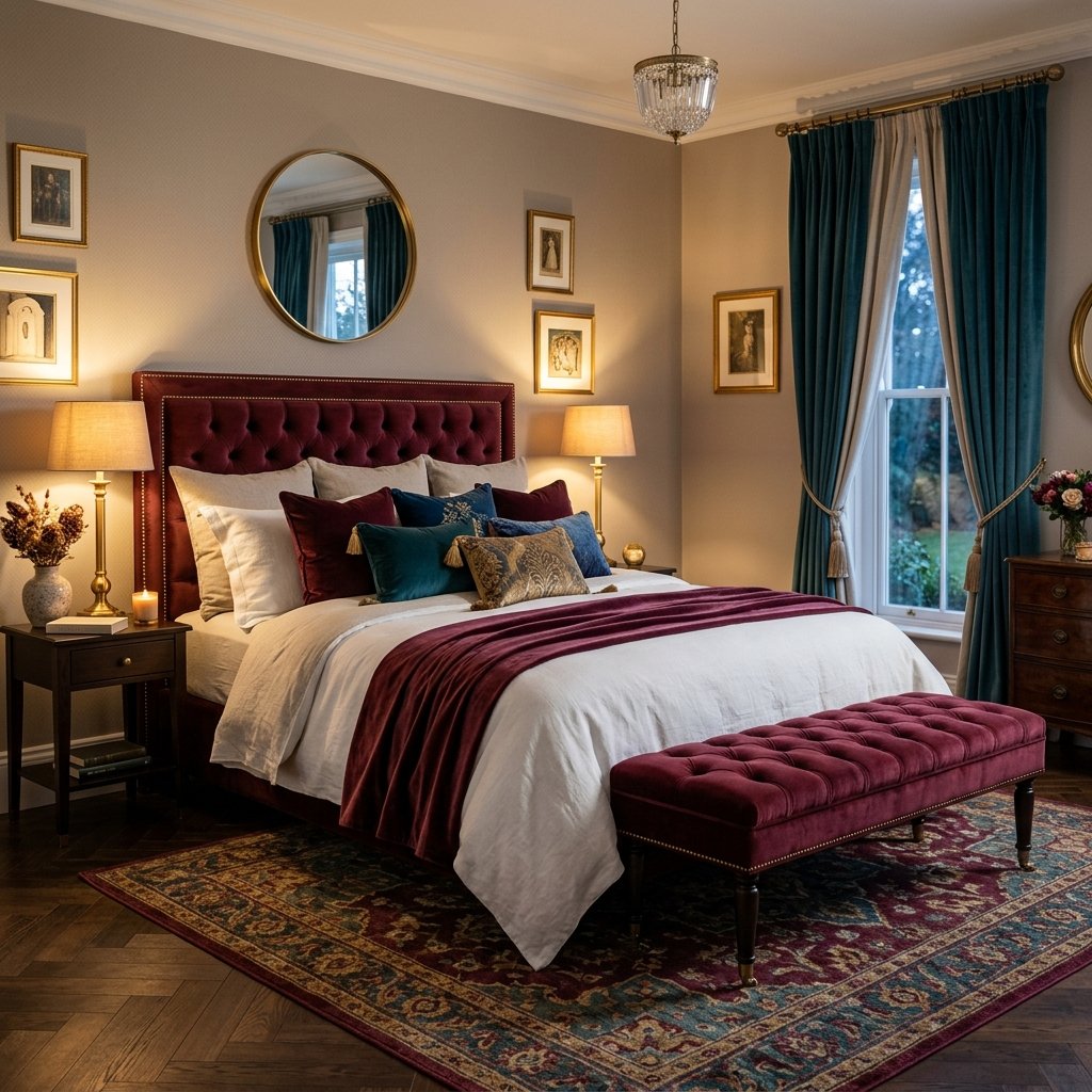 31 Fall Themed Bedroom: Transform Your Space Into a Cozy Autumn Sanctuary 9 Velvet and Plush Fabric Ideas