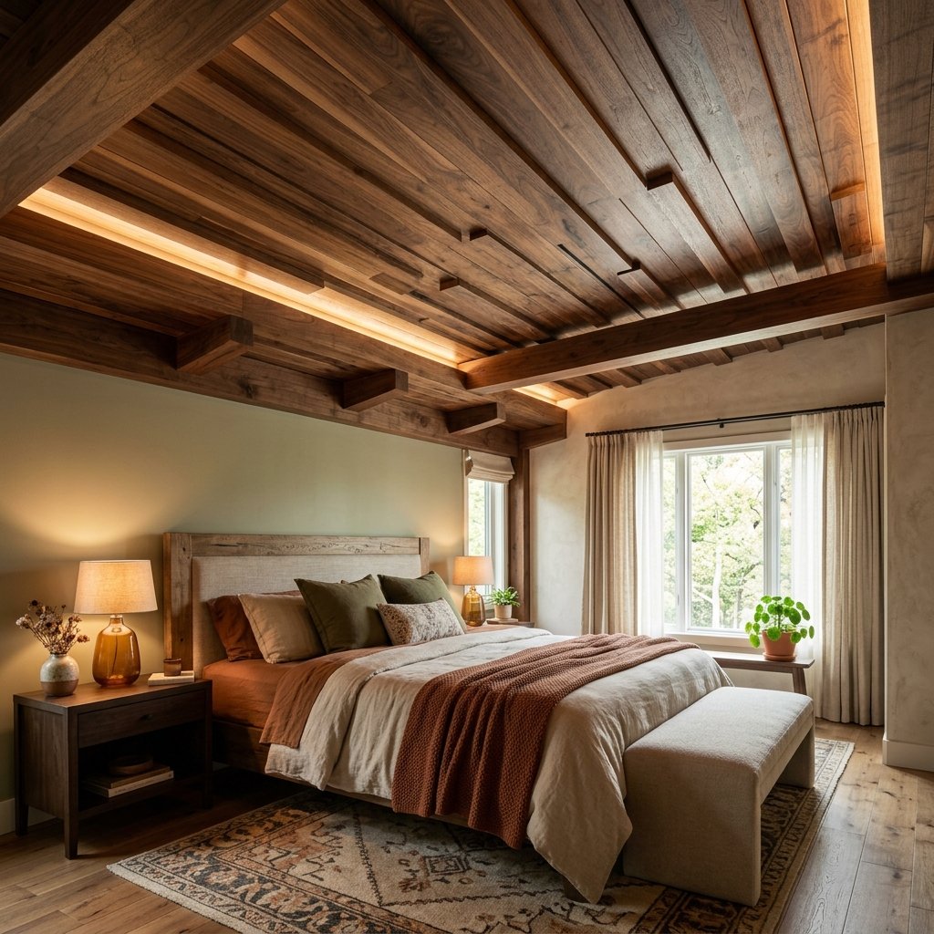 Wooden False Ceiling Bedroom Design Ideas