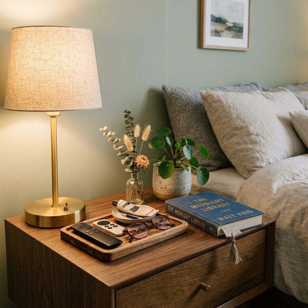 31 Fall Themed Bedroom: Transform Your Space Into a Cozy Autumn Sanctuary 26 Bedside Lamp and Table Ideas