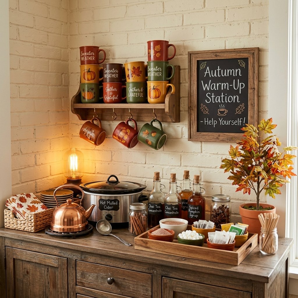 32 Fall Kitchen Decor Ideas: Transform Your Space Into Autumn's Coziest Room 28 Fall Kitchen Beverage Station Ideas