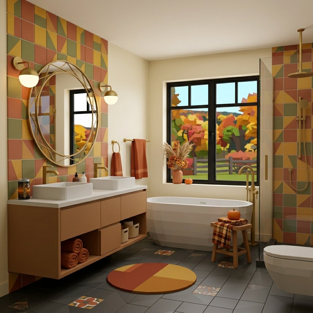 Modern Fall Bathroom Aesthetic