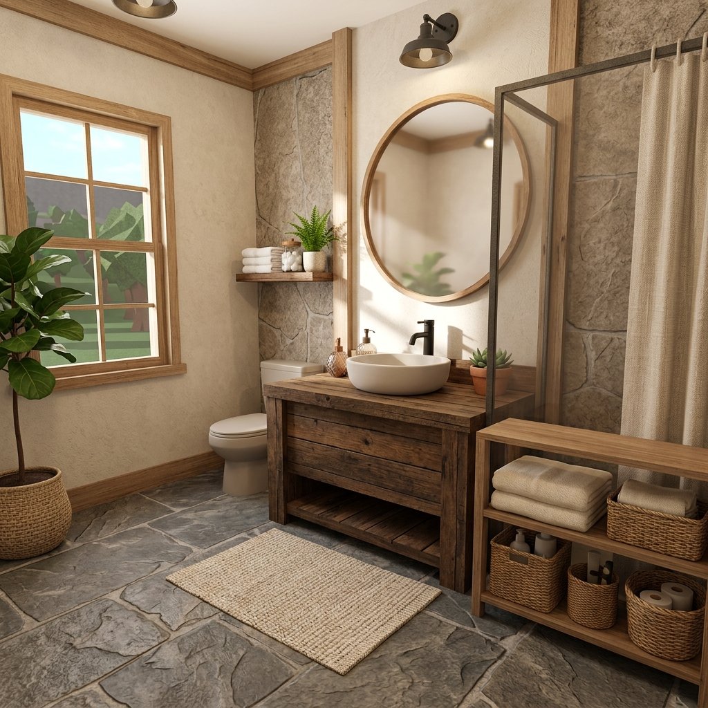 Natural Material Bathroom Design