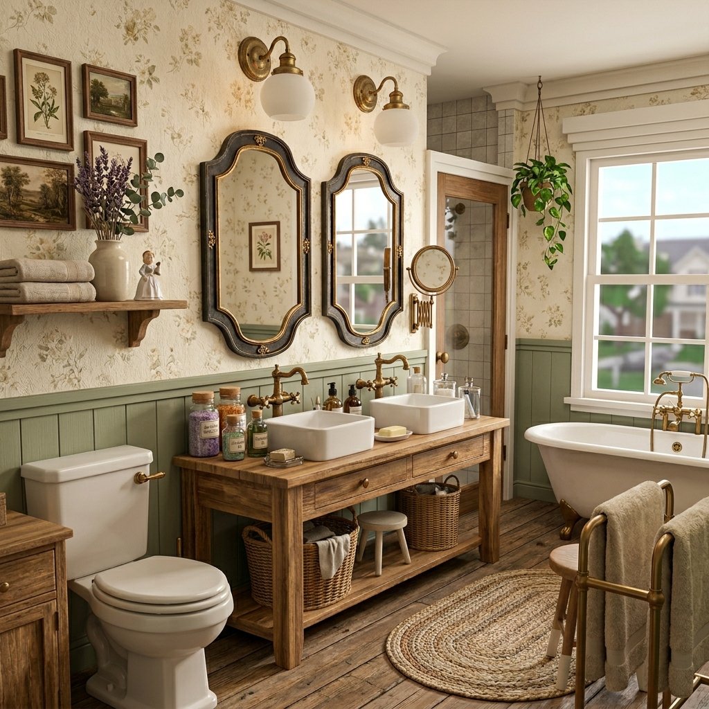 Vintage Fall Bathroom Design