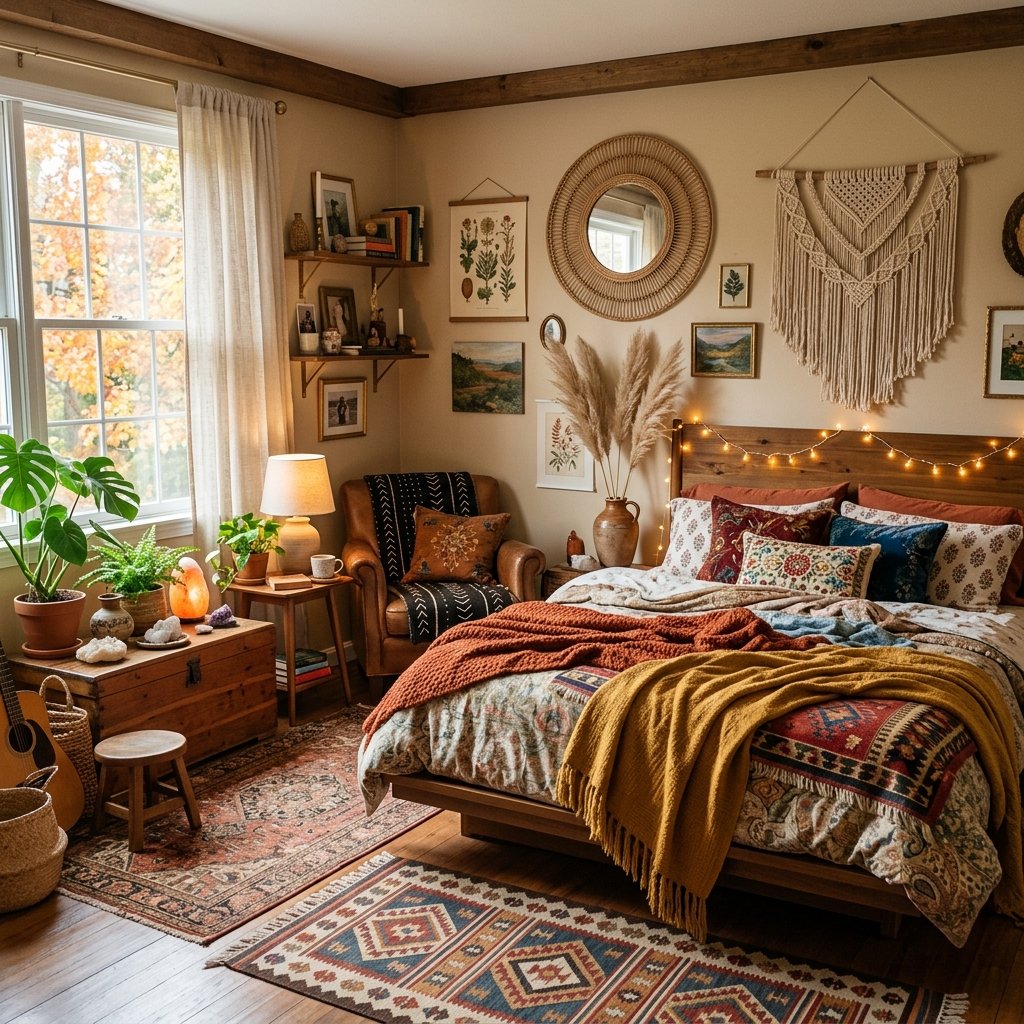 Boho Fall Bedroom Interpretation