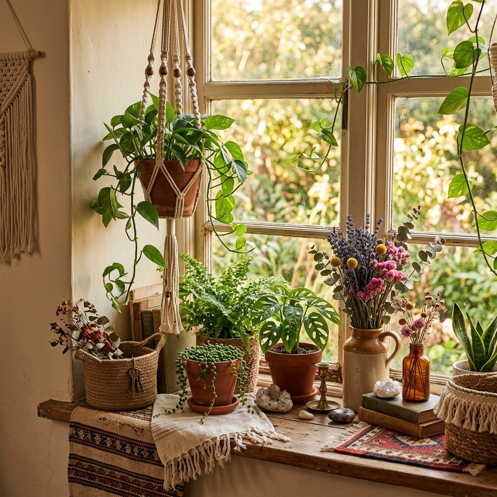 Boho Fall Window Styling Ideas